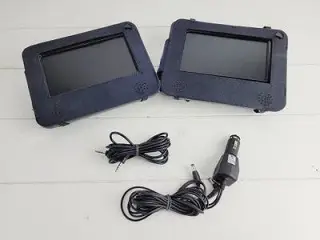 ⭐️- 2 stk LCD Skærme m. Mini dvd afspiller - Logik