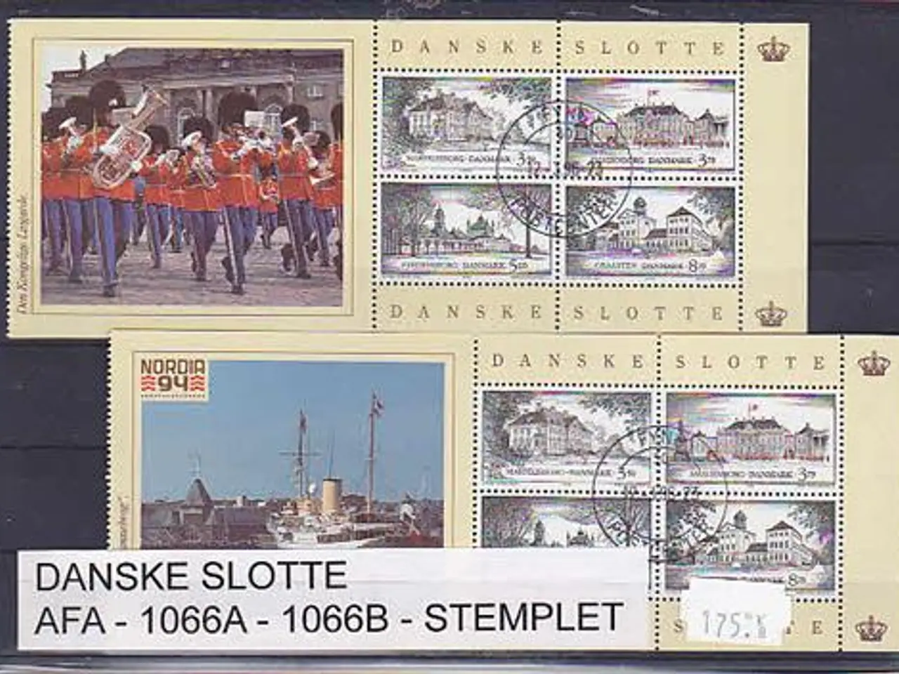 Billede 1 - Danske Slotte AFA 1066A -1066 B. Stemplet
