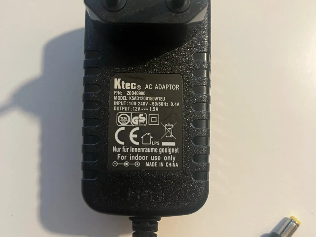 Billede 2 - Strømforsyning 12V 1,5A - Ktec