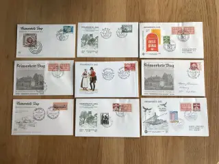 Frimærkets Dag - 9 kuverter