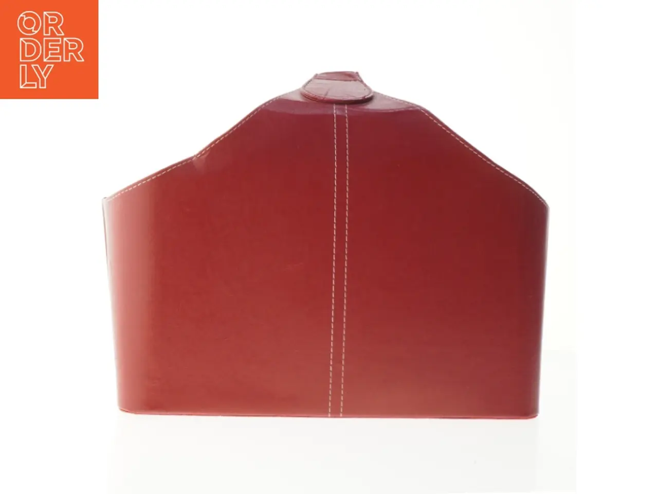 Billede 1 - Vinrød lædertaske (str. 35x23 cm)