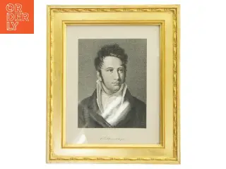 Indrammet kunsttryk (str. 31,5x26,5 cm)