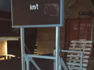 Fartmåler på trailer 