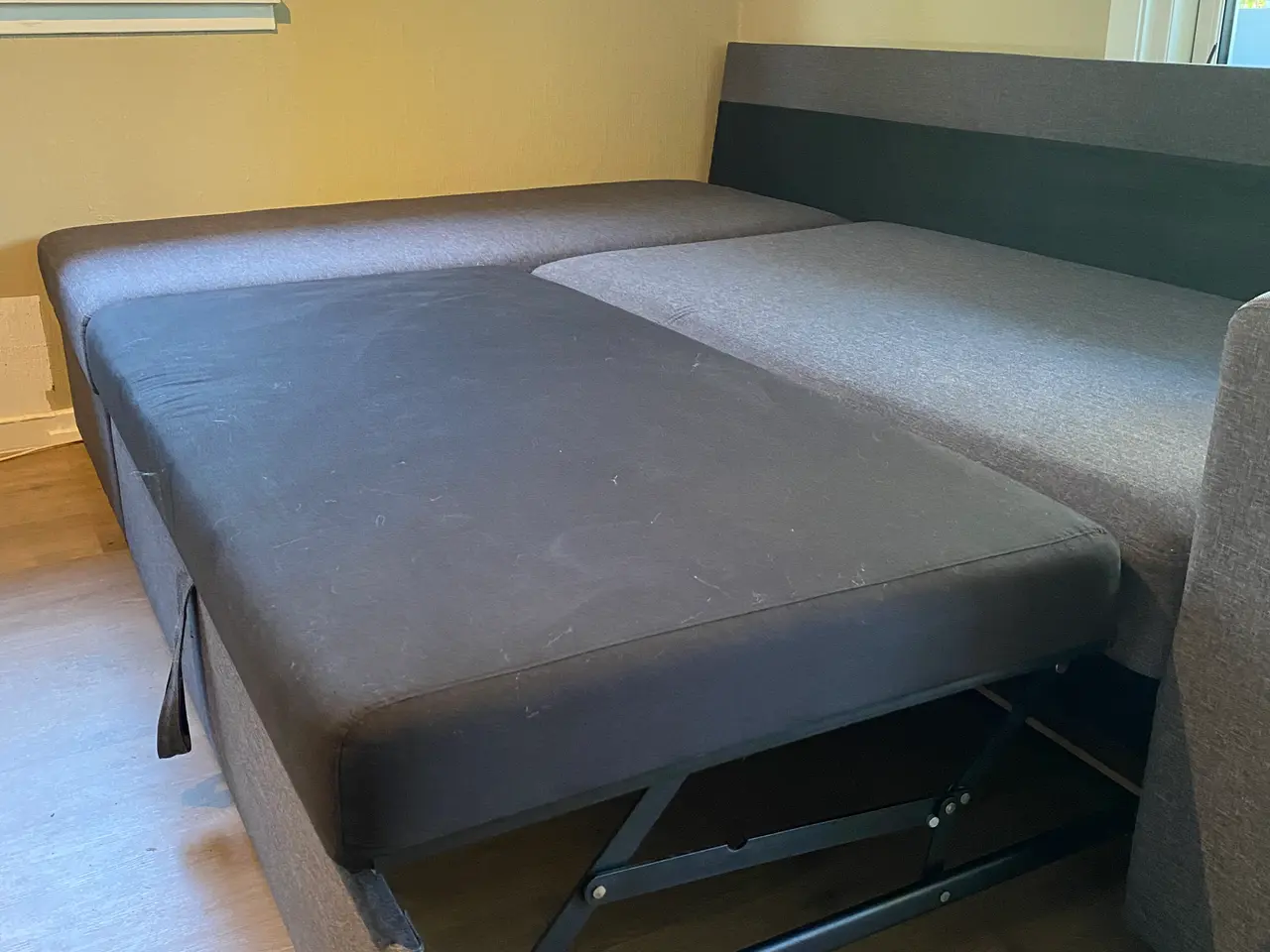Billede 1 - Flot sovesofa mørkegrå stof