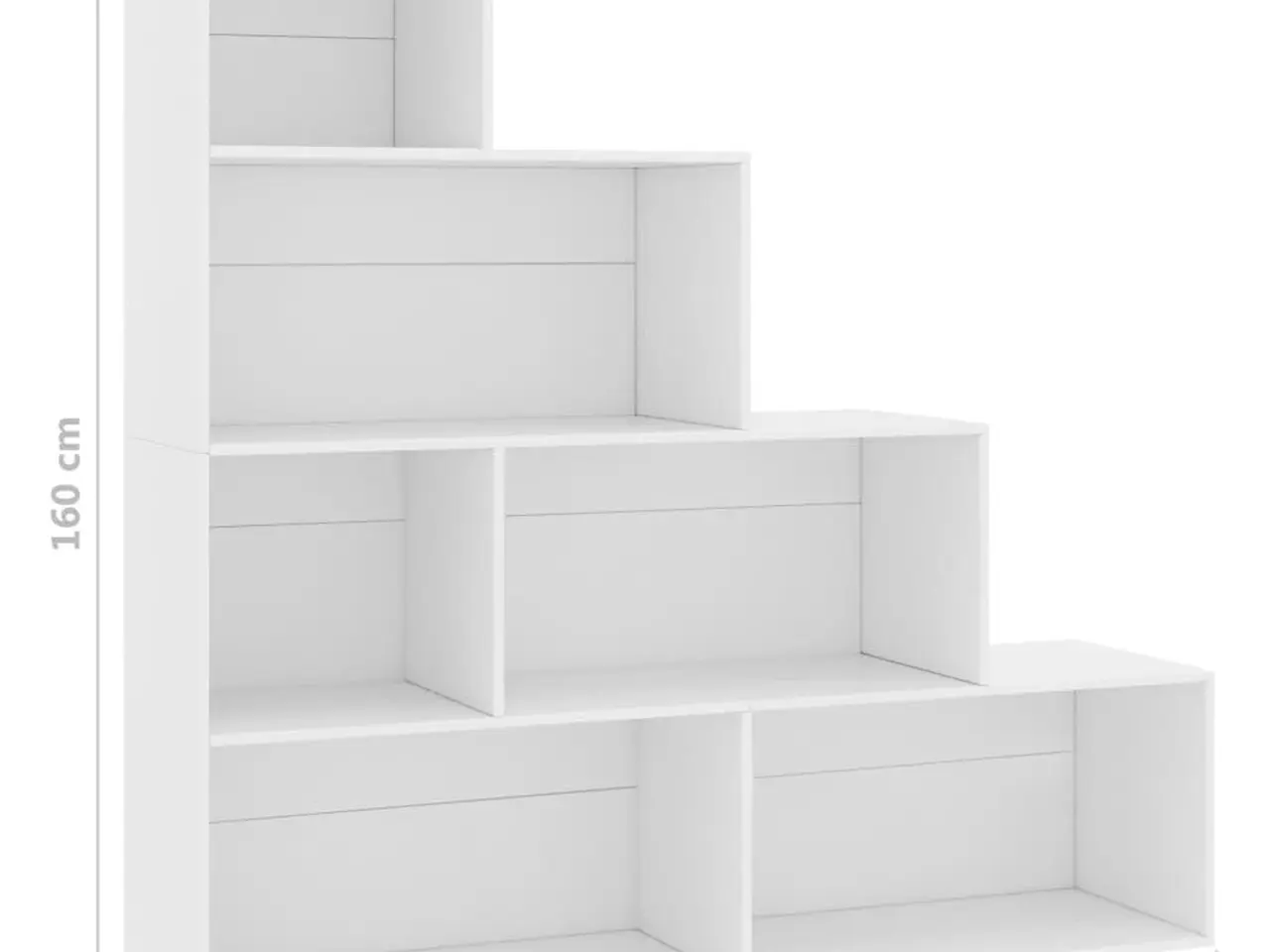 Billede 6 - Bogreol/rumdeler 155x24x160 cm konstrueret træ hvid