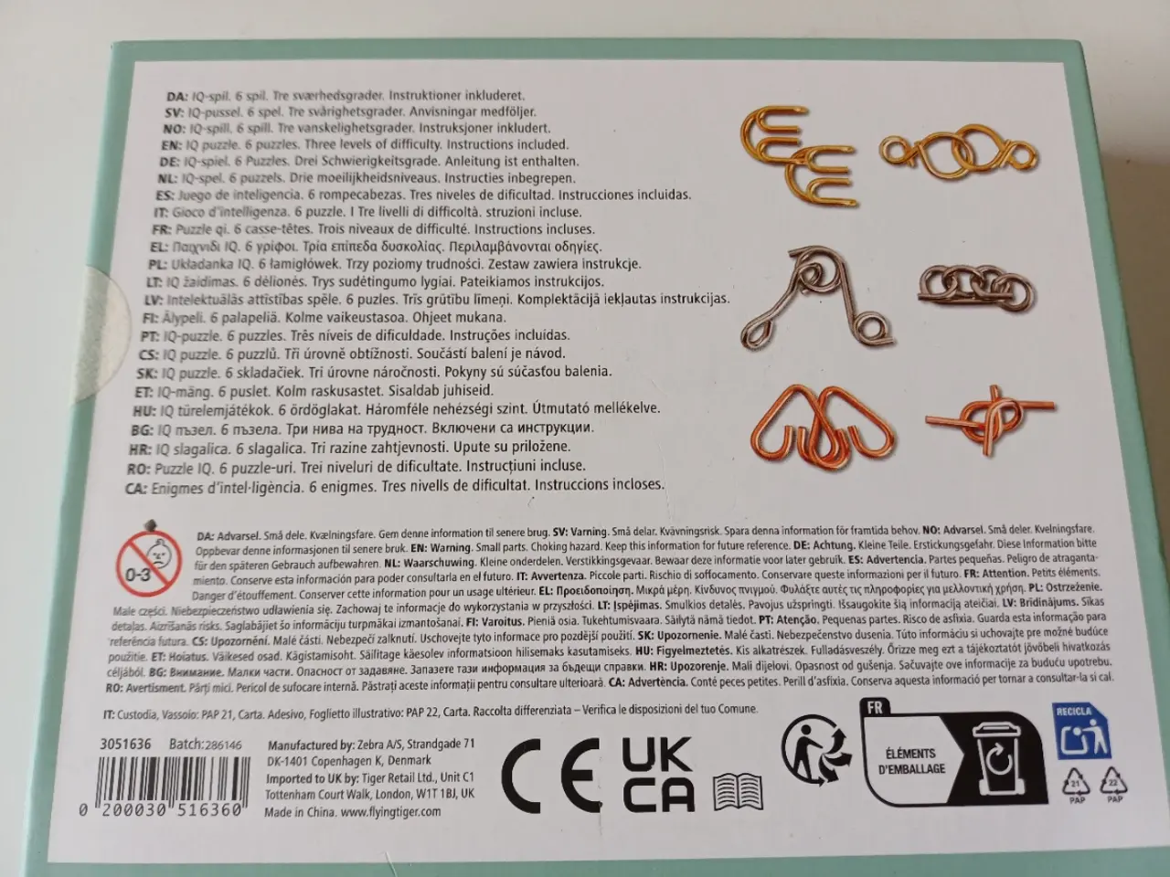 Billede 3 - IQ-spil metal hjernevridere puslespil for familien