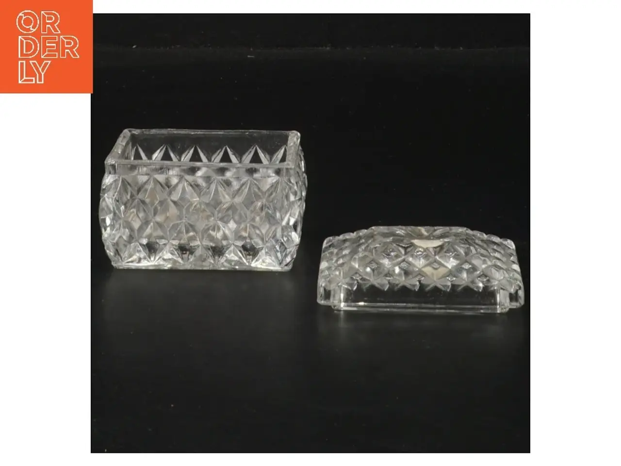 Billede 2 - Glasskål med låg (str. 6,5x5 cm)