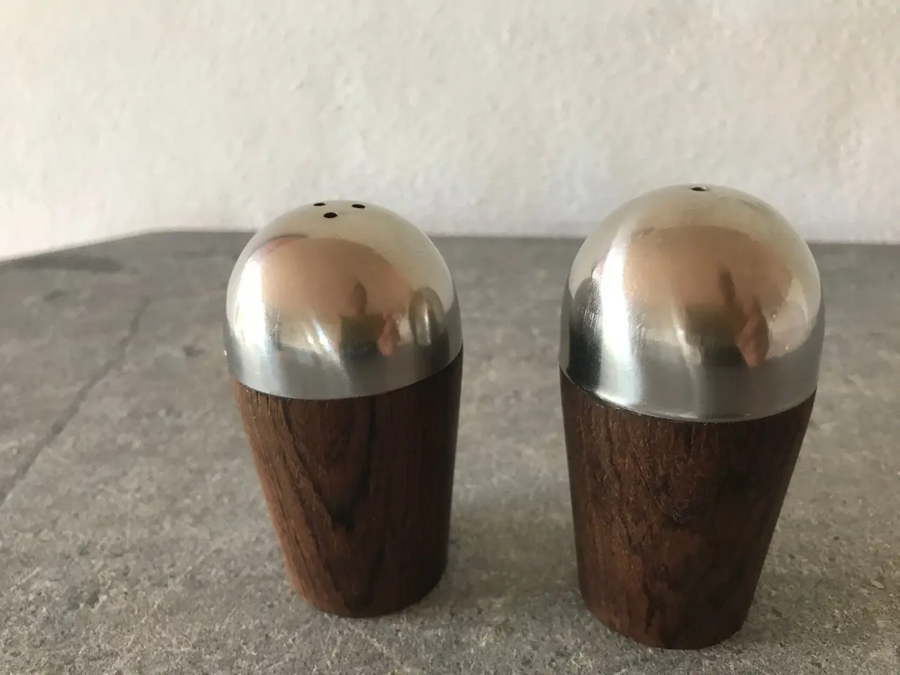 Billede 3 - Vintage salt og peber sæt i palisander
