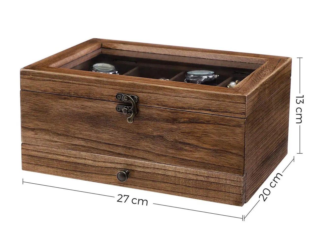 Billede 7 - Uræske med 8 rum og skuffe - Rustic Walnut