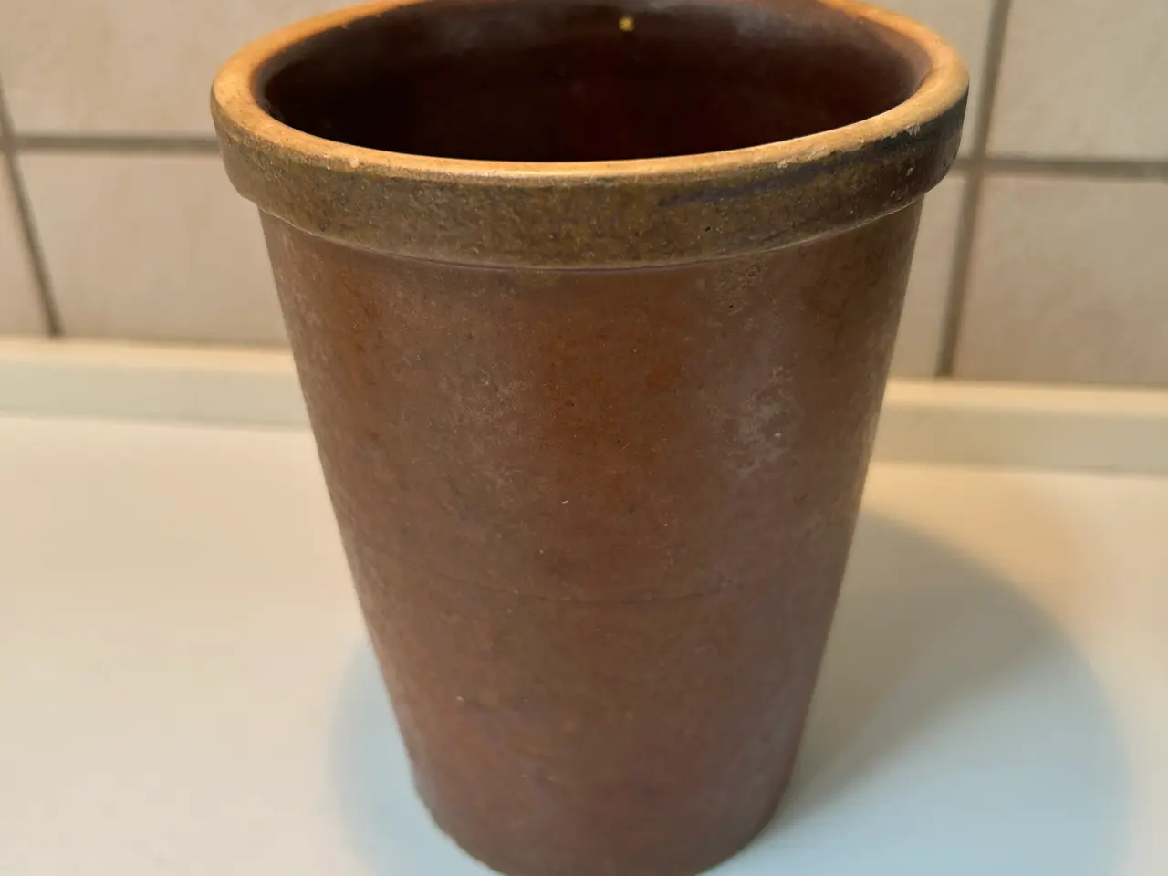 Billede 1 - Gl. brun syltekrukke