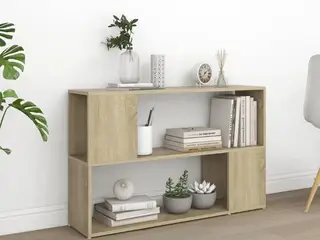 Bogreol 100×24×63 cm i konstrueret træ - sonoma-eg