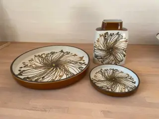 Royal Baca fajance vase og fad mm
