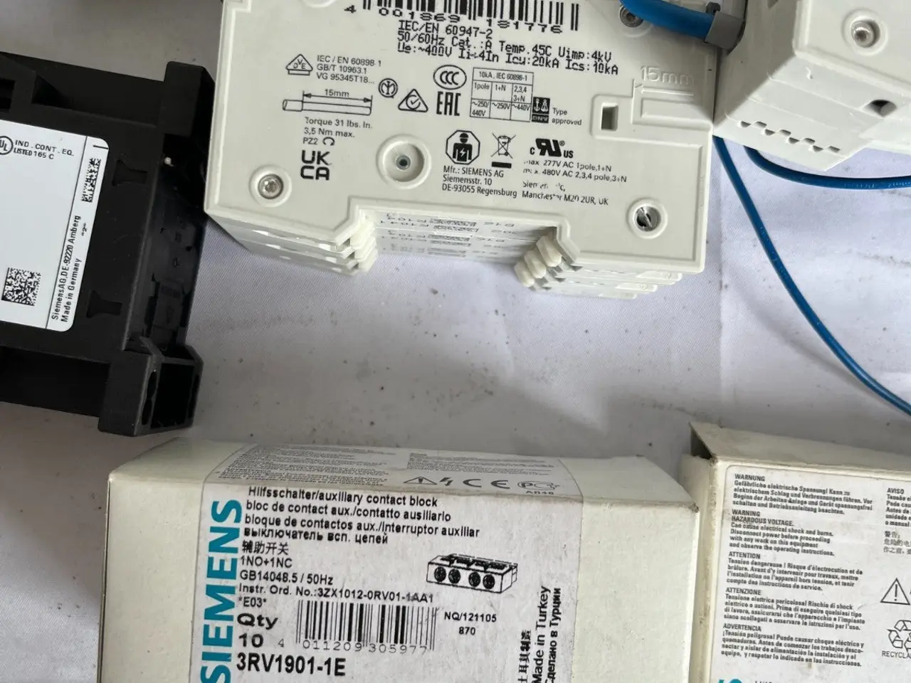 Billede 13 - Siemens Sirius Contactors, Mcbs And Auxiliary /