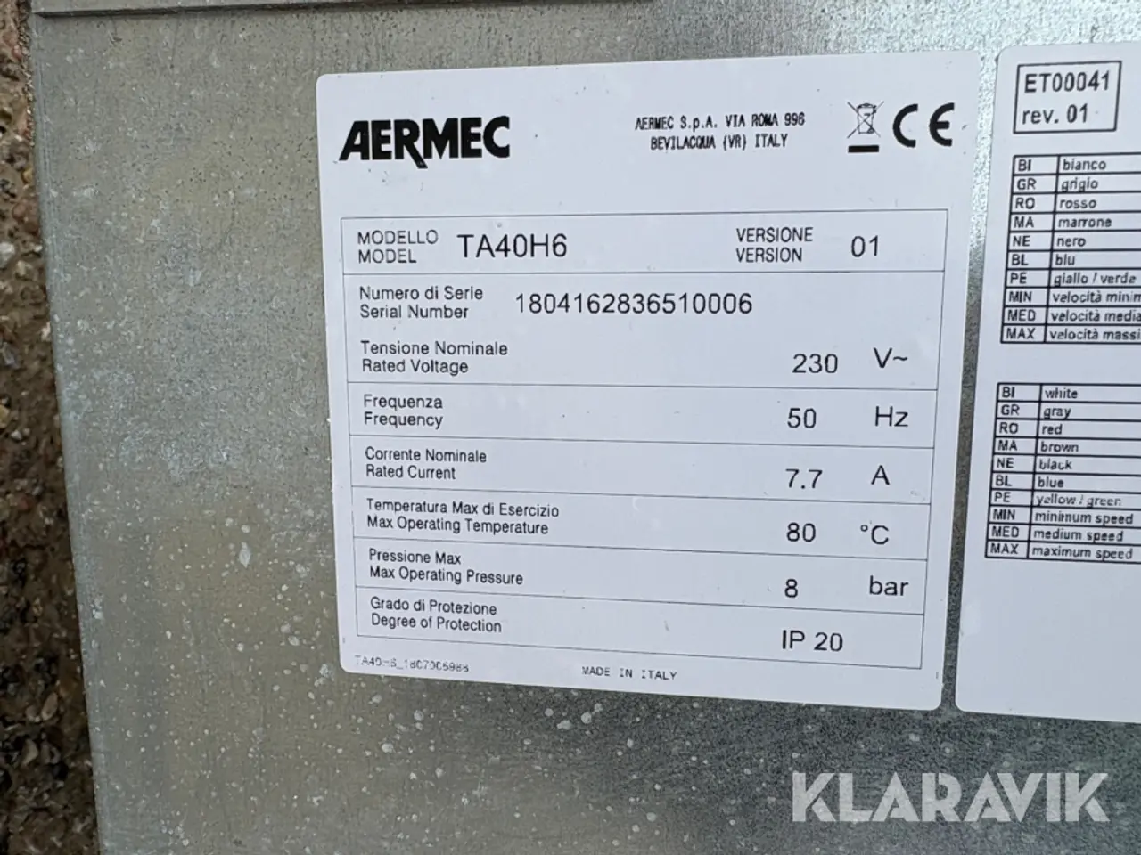 Billede 6 - Ventilationsanlæg Aermec TA40H6