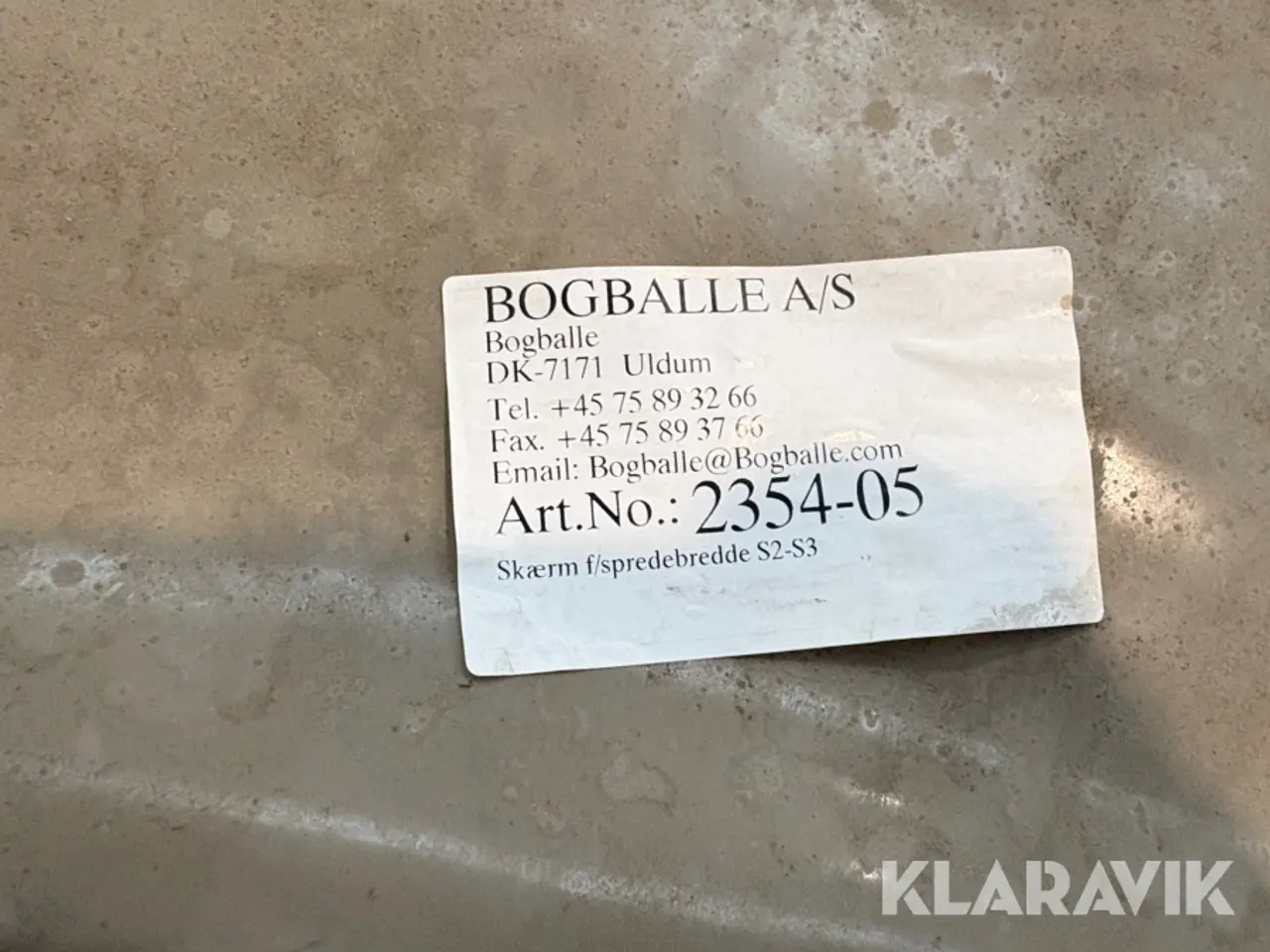 Billede 10 - Skærm til saltspreder 2 styk Bogballe S2-S3 med afdækning
