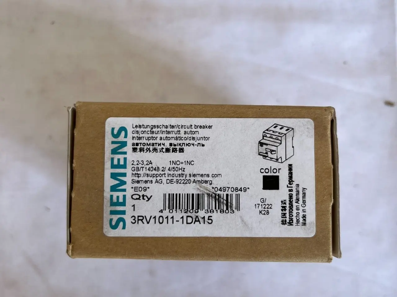 Billede 4 - Siemens 3RV1011-1DA15 Sirius automatsikring