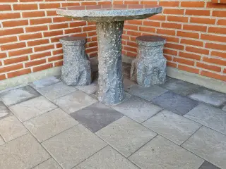 Flot lille cafe sæt i granit