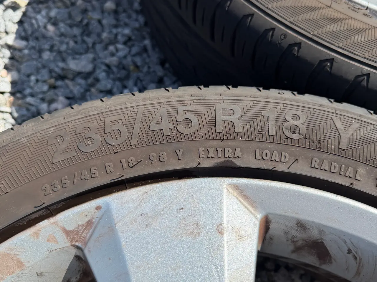 Billede 2 - 4 stk. originale Opel 18” alufælge med sommerdæk s
