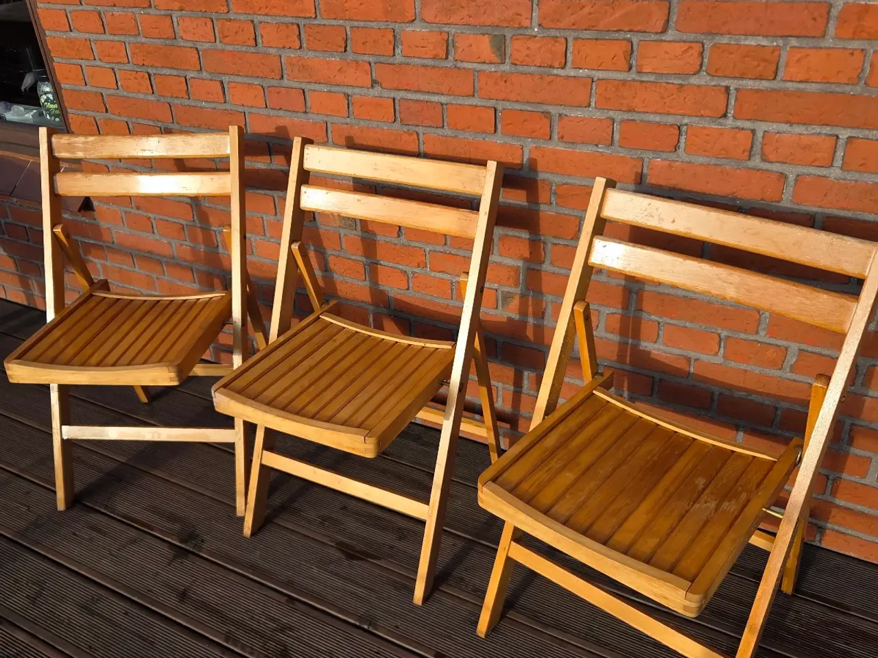 Billede 1 - 3 gode klapstole i træ