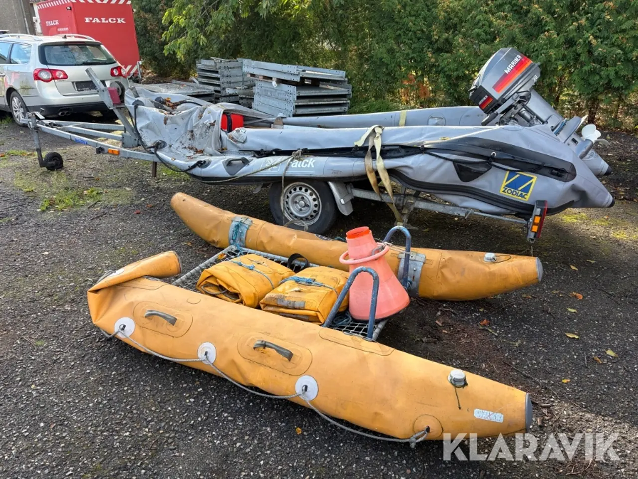 Billede 4 - Gummibåd, trailer og motor Zodiac, Variant, Mariner