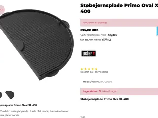 Støbejernsplade Primo Oval XL 400
