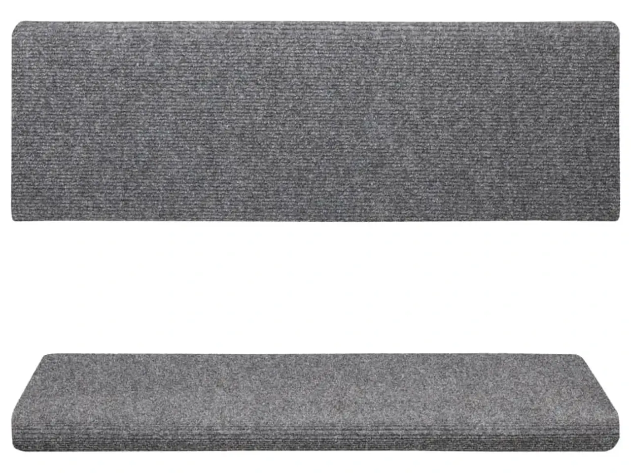 Billede 4 - Trappemåtter selvklæbende 15 stk. 65x21x4 cm lysegrå rektangulær kant