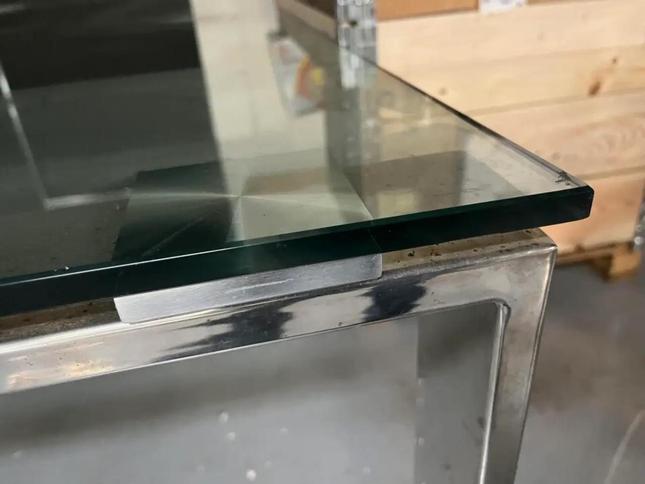 Billede 10 - Glasbord med metal ramme