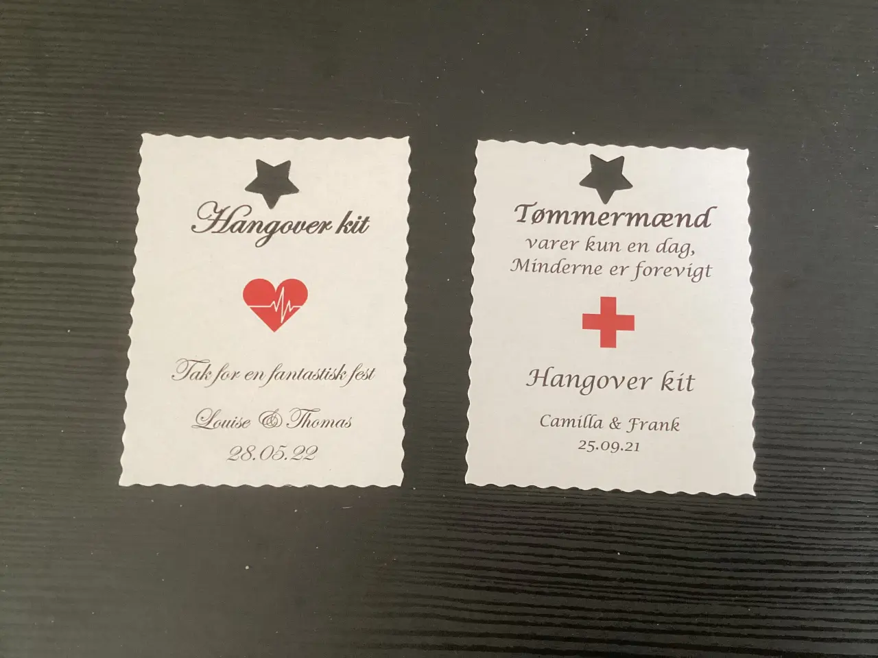 Billede 8 - Labels med navn og dato til bryllup