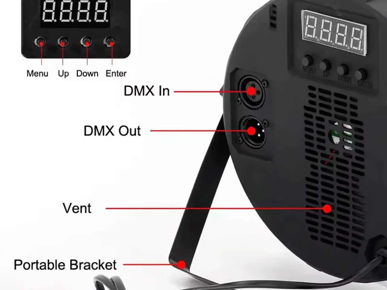 Billede 3 - Par lamper RGB 60 Leds - Dmx (2stk.)