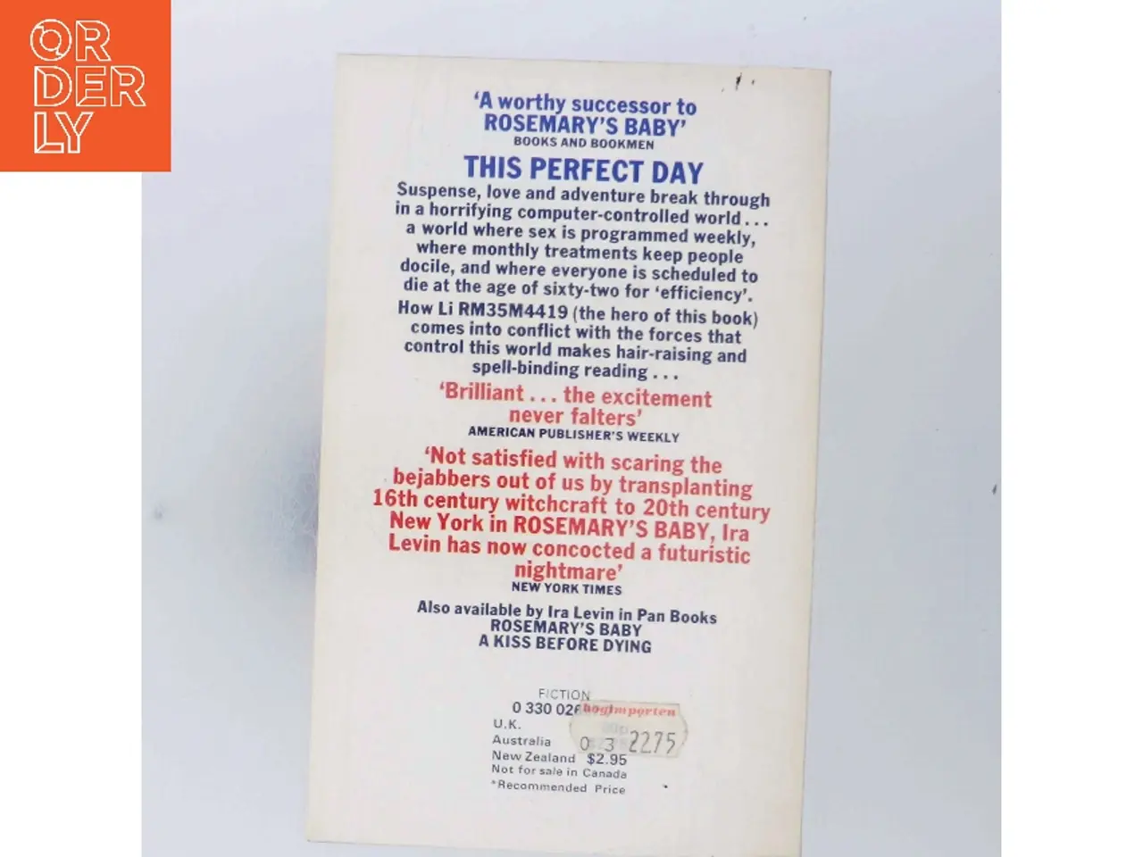 Billede 3 - This Perfect Day af Ira Levin (Bog)
