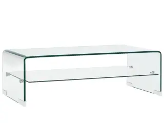 Sofabord 98 x 45 x 31 cm hærdet glas transparent