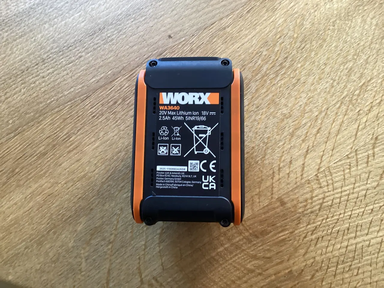 Billede 3 - Worx batteri, helt nyt,. 20 v power share 2,5 ah.