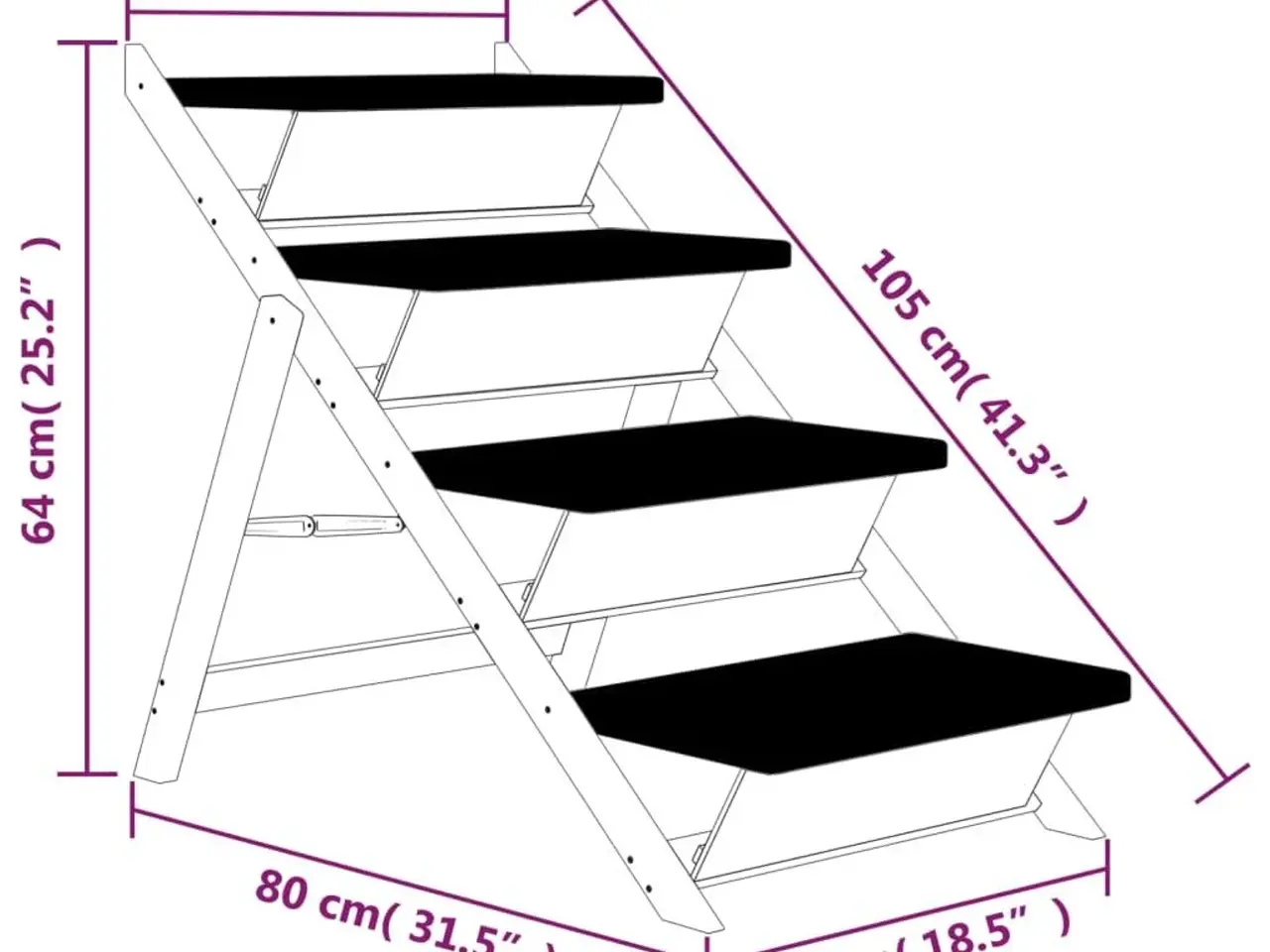 Billede 9 - Hundetrappe foldbar - grå