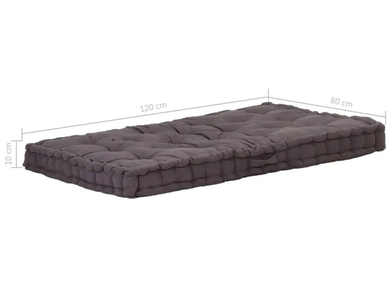 Billede 7 - Hynde til pallesofa 120 × 80 × 10 cm - antracitgrå