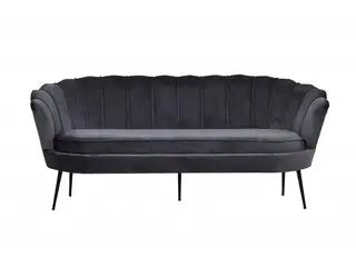 Calais 3 personers Sofa - Sort og Mørkegrå
