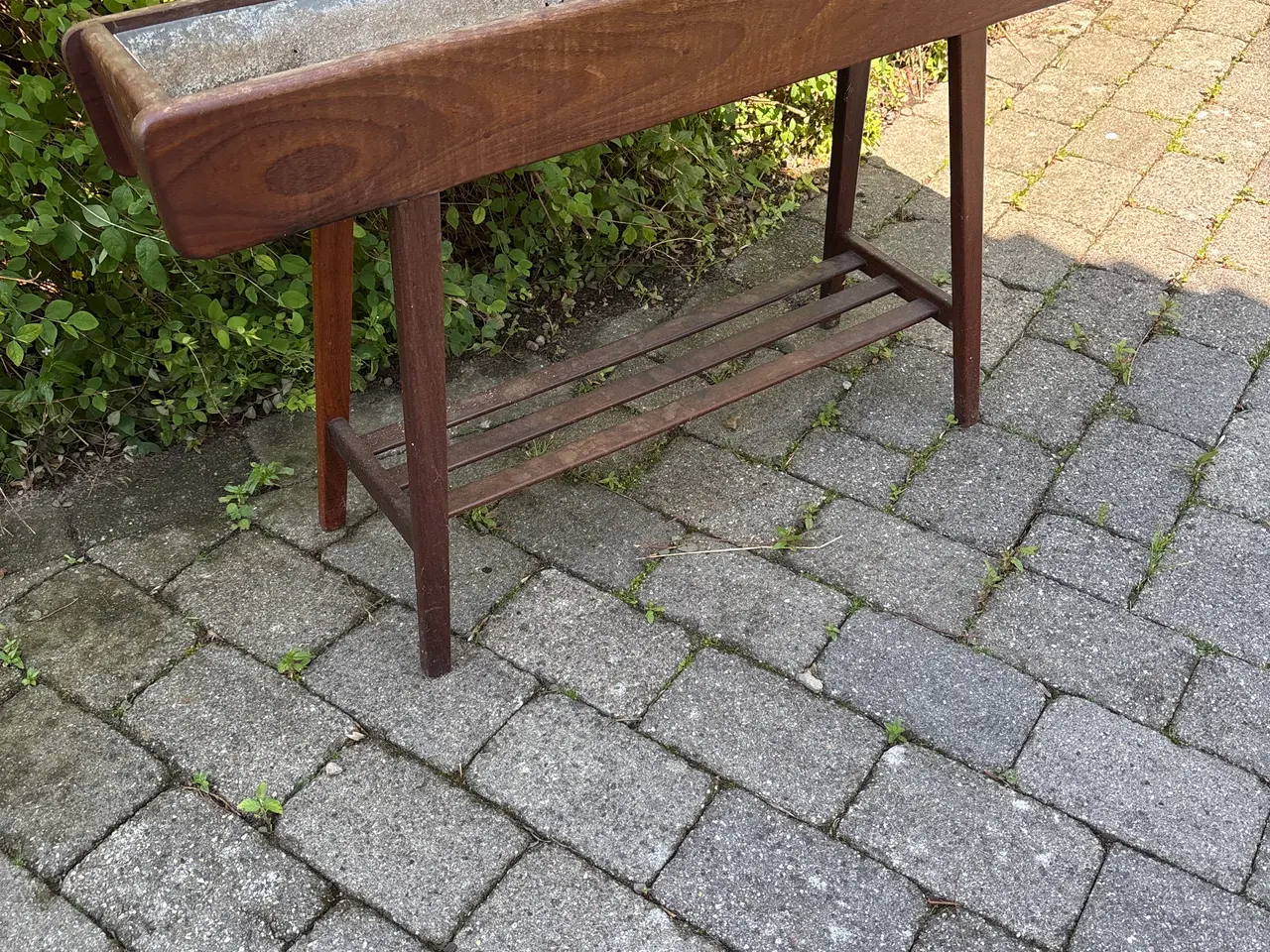 Billede 2 - Retro blomsterskjuler i teaktræ 