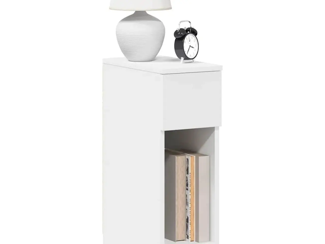 Billede 1 - Sengebord med skuffe 20×36×60 cm - hvid