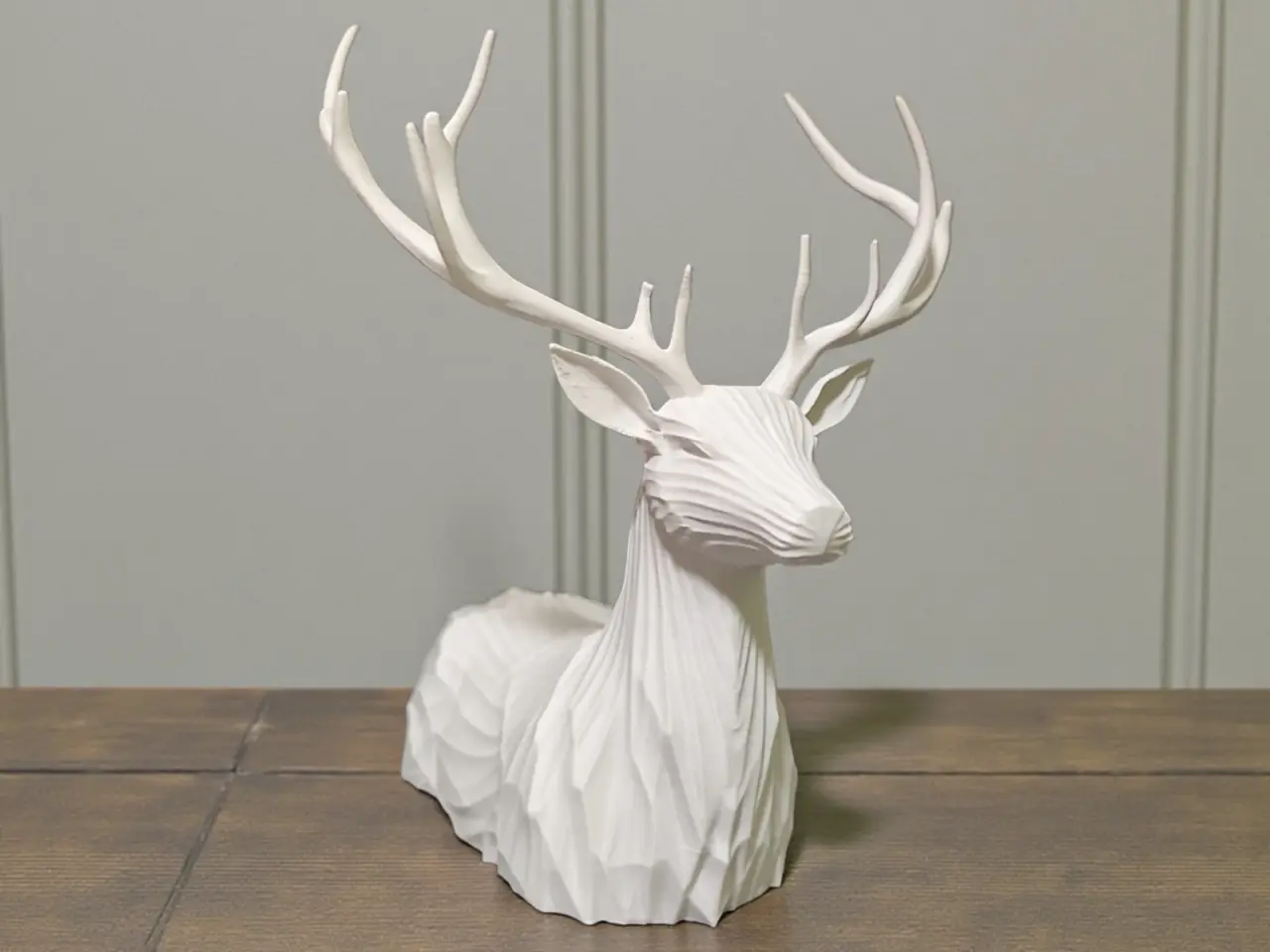 Billede 4 - Moderne Geometrisk Hjort Skulptur