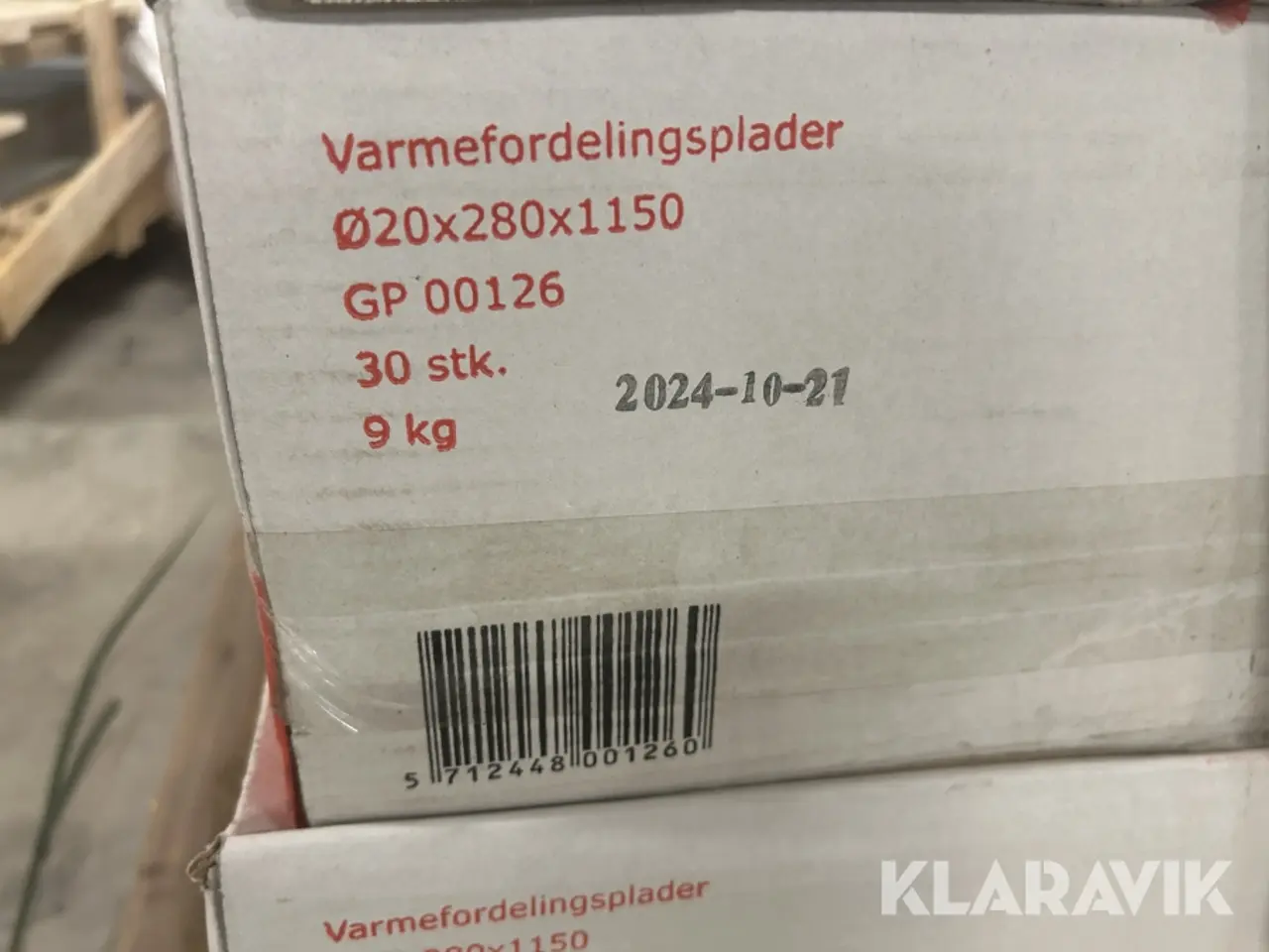 Billede 2 - Varmefordelingsplader GT Ø20 4 kasser 120 Styk