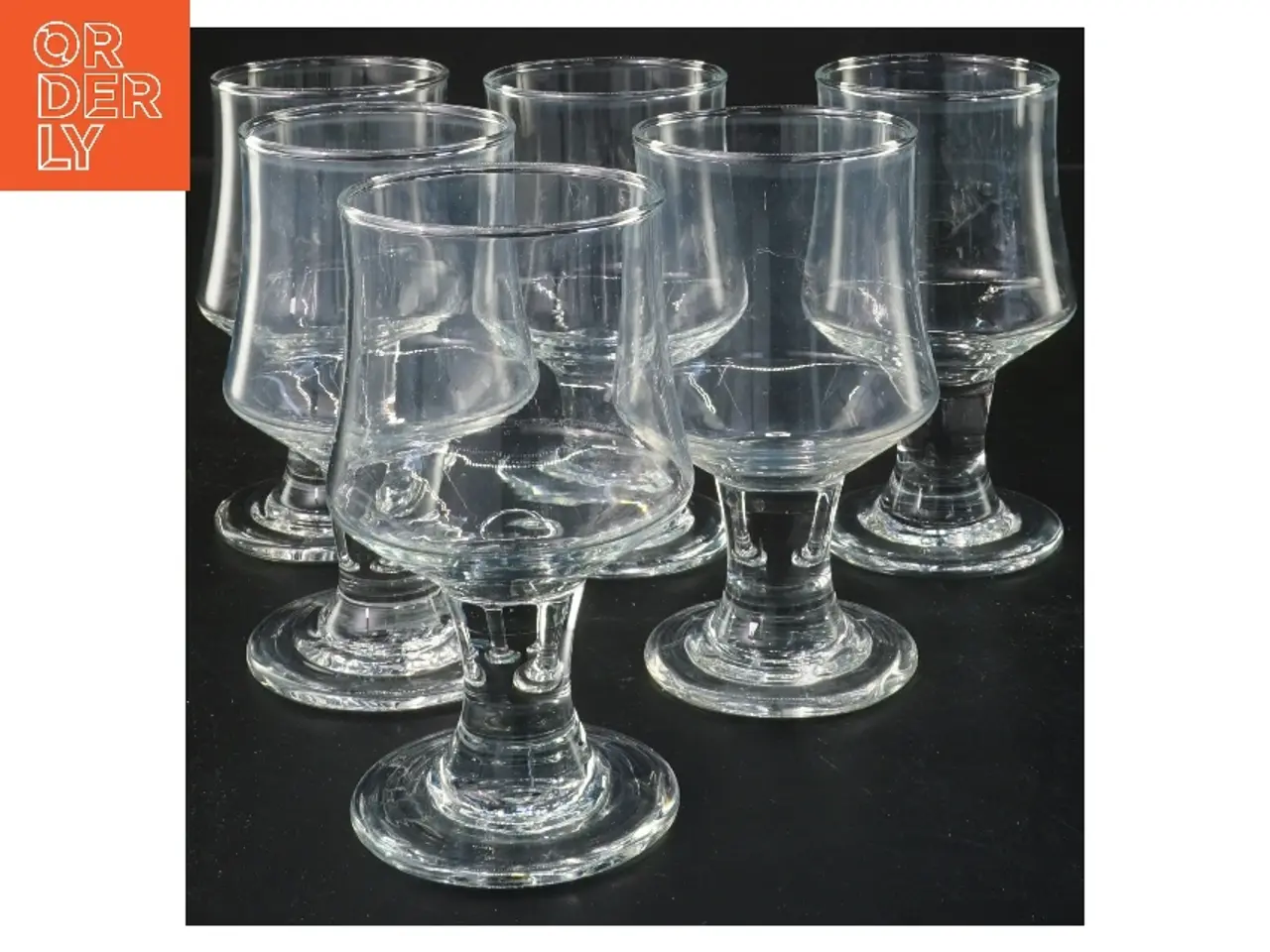 Billede 1 - 6 Hamlet Holmegaard Glas (str. 6 stk Ø 6 cm længde 11,5 cm)