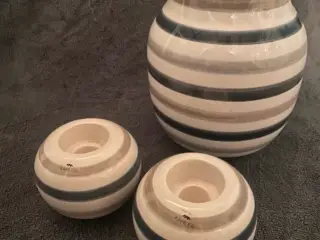 Kähler vase og lysestager 