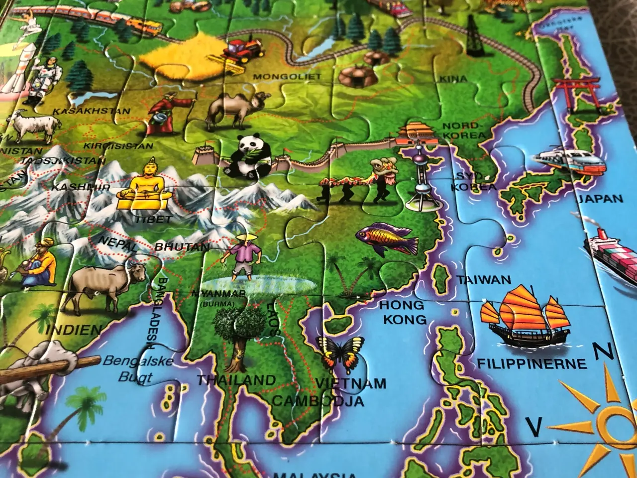Billede 4 - Verdens atlas puslespil bog