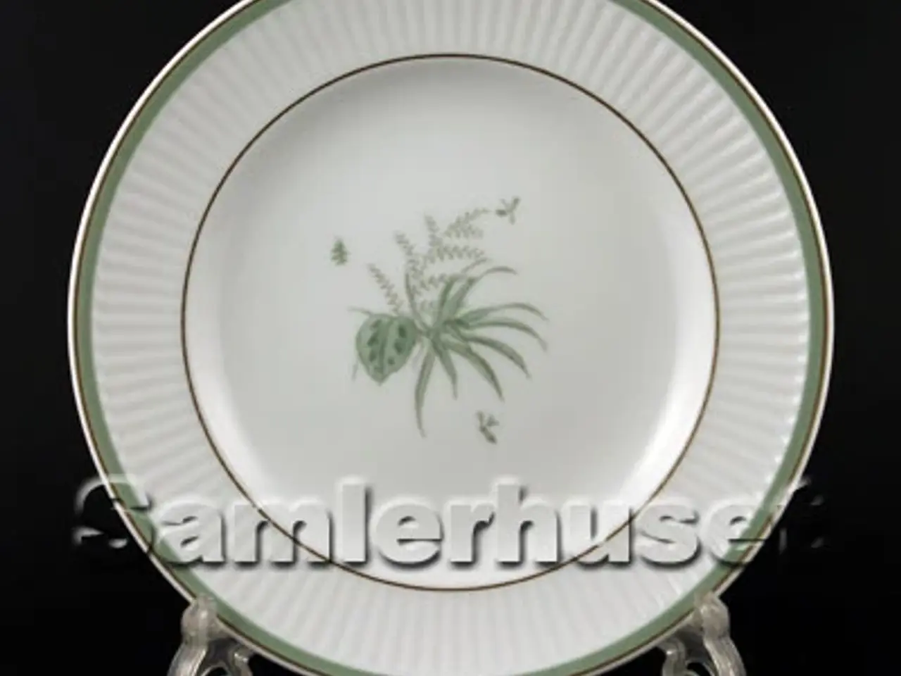 Billede 1 - Grøn Melodi Kagetallerken 15 cm.