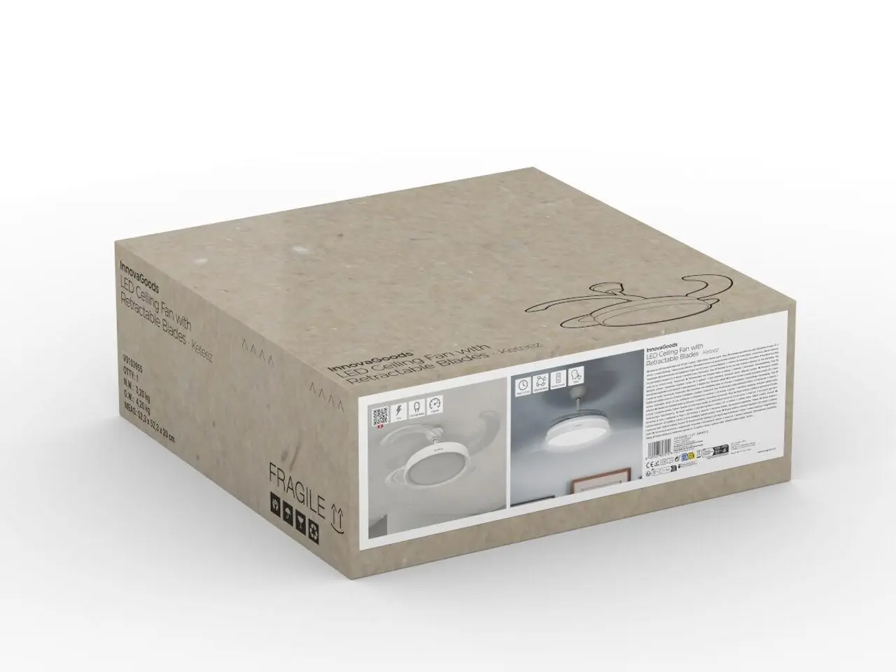 Billede 26 - Loftventilator med lys - hvid/transparent (OUTLET B)