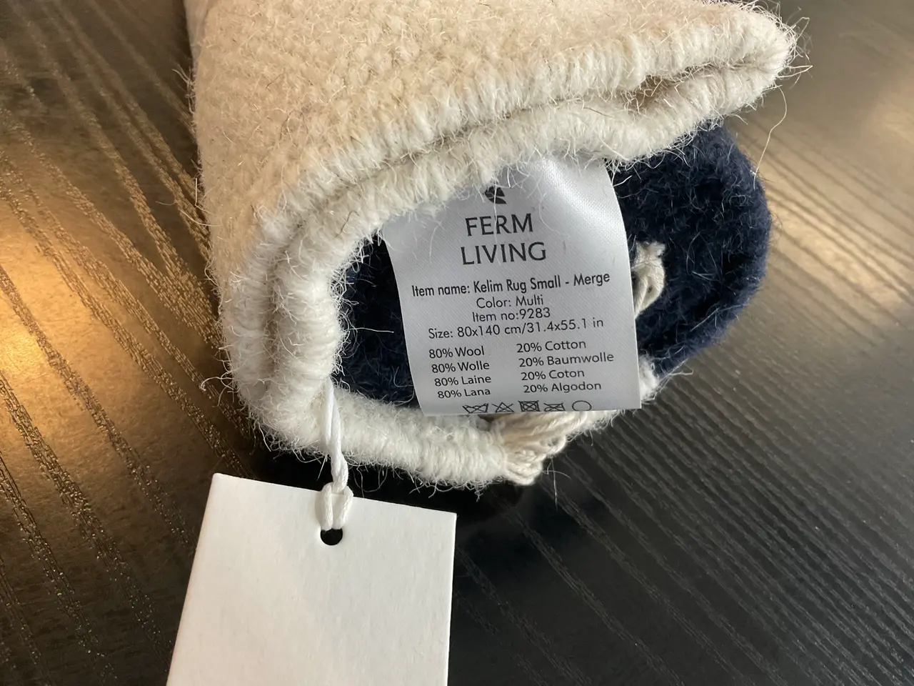 Billede 4 - Kelim Gulvtæppe Small Merge - Ferm Living. Ubrugt.