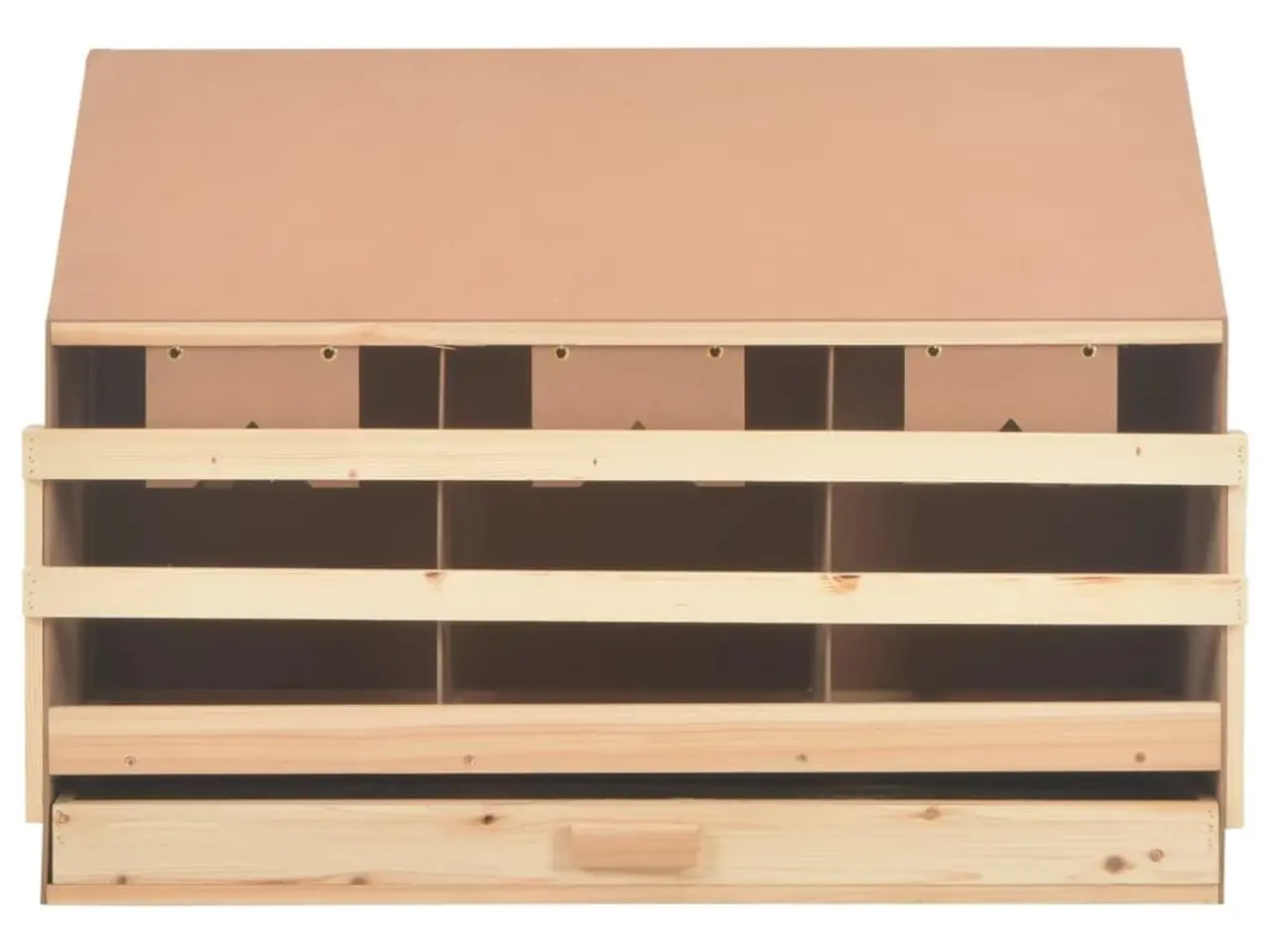Billede 5 - Rugekasse i træ - 3 rum, 93 × 40 × 65 cm, massivt fyrretræ