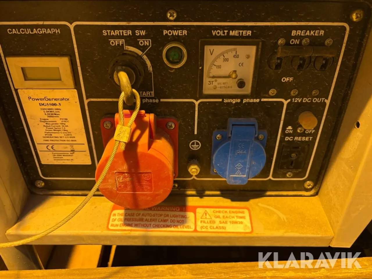 Billede 12 - Generator PowerGenerator DG5500-3 - Diesel