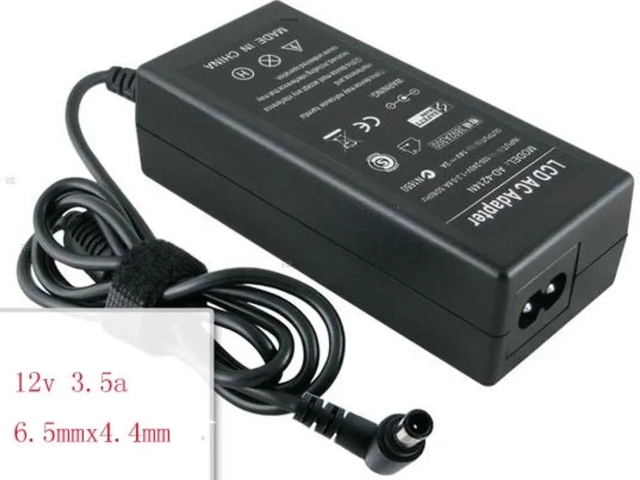Billede 1 - Dell 42W 12V 3.5A strømforsyning med 6.0mm x 4.4mm with pin - Kompatibel