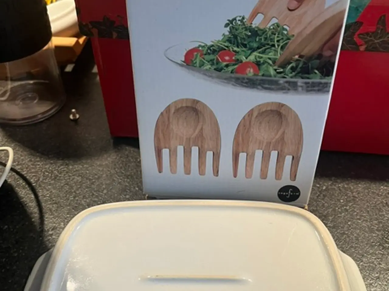 Billede 5 - Sagaform salatbestik, porcelænsbakke og stort krus