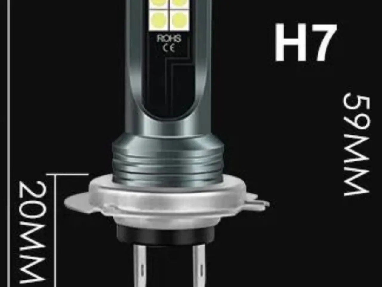 Billede 1 - H7 led pære 2stk